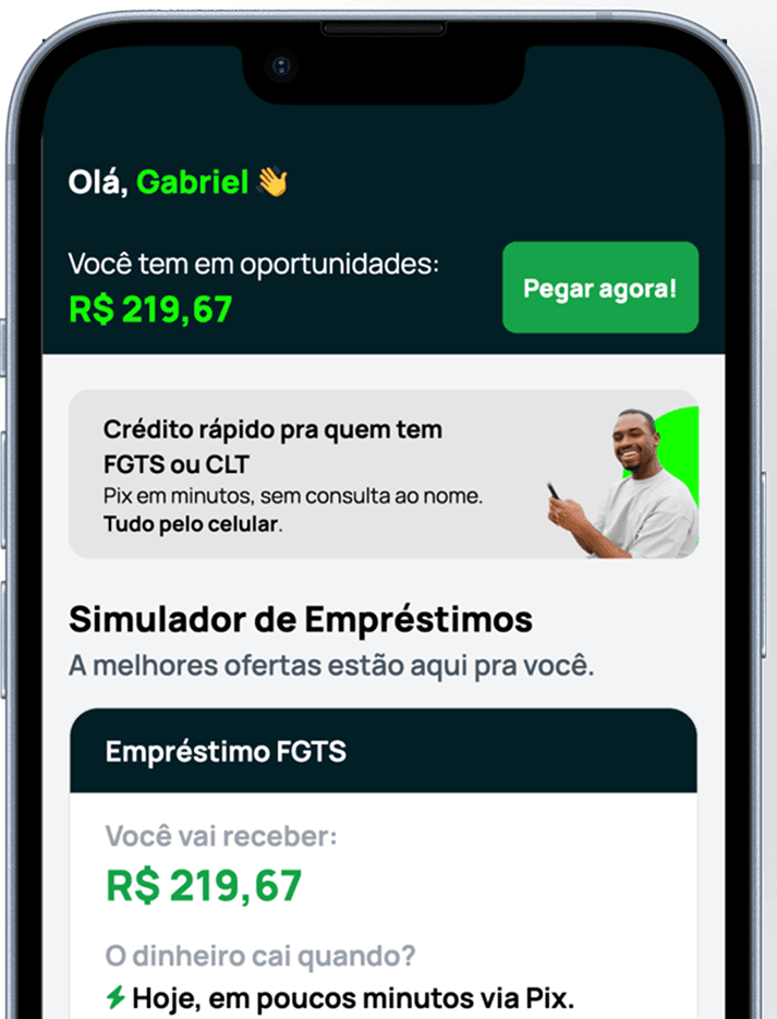 imagem de um celular com o app Credspot